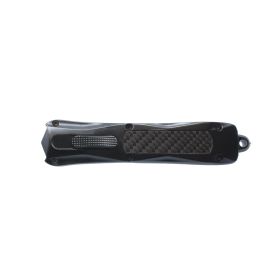 Carbon Fiber Automatic OTF Knife w/ Belt Clip (style: Dagger Blade)