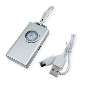 Micro Guardâ„¢ Plus Personal Alarm + COB LED Flashlight (Color: SILVER)