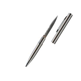 Serrated Pen Knife (Color: SILVER)